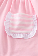 Load image into Gallery viewer, Pink ballet girl embroidery stripe set
