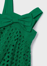 Load image into Gallery viewer, Emerald Eyelet Cotton Dress Girl
