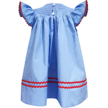 Load image into Gallery viewer, Ric Rac Crab Smocked Dress in Blue
