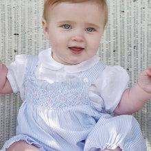 Load image into Gallery viewer, Sophie Smocked Romper in Blue
