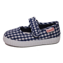 Load image into Gallery viewer, Cienta Mary Jane Navy Gingham
