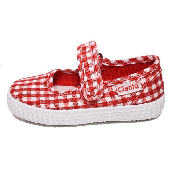 Cienta Mary Jane Red Gingham