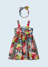 Load image into Gallery viewer, Pawley&#39;s Island Print Dress with Headband Girl
